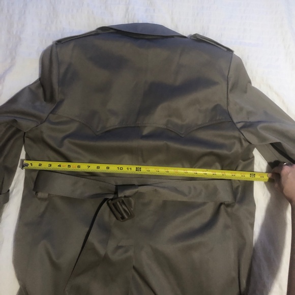 London Fog Towne Vintage Retro 80s 90s Mens size 38 Short Grey Trench Coat - Picture 16 of 16